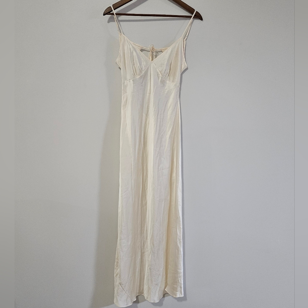 VTG Victoria's Secret 100% Silk Bridal Long Maxi Slip Dress Size Small